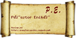 Pásztor Enikő névjegykártya