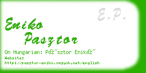 eniko pasztor business card